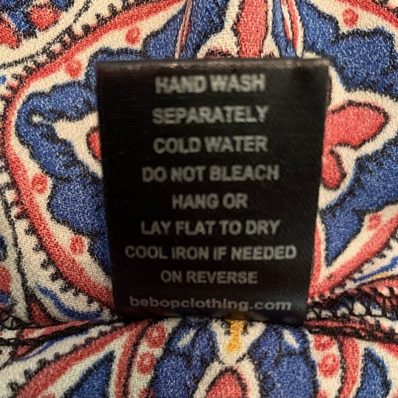 BeBop Bohemian Peasant Tunic Top Small-Antique Look Buttons Blue,White,Yellow - Picture 9 of 12